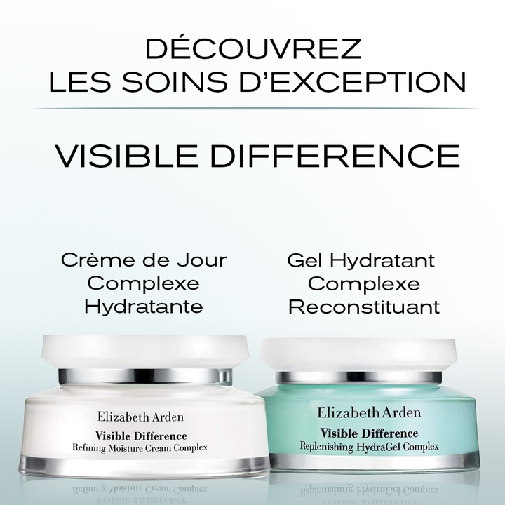 Coffret Visible Difference Duo, Crème de jour Hydratante 75ml, Gel Hydratant Complexe Reconstituant  75ml,  Hydrate, Raffermit, Anti-Âge