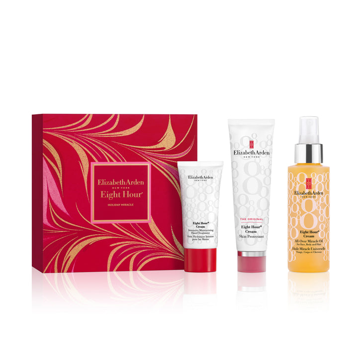 Coffret Eight Hour® Cream Miracle des Fêtes, Coffret Soins Essentiels Nourrissants, 3 pièces