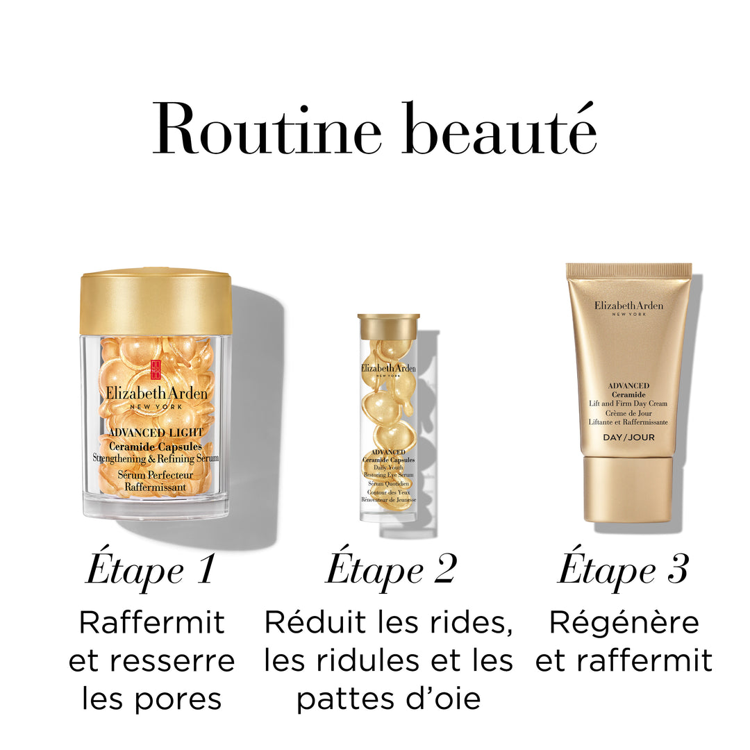 Advanced Light Ceramide Capsules Sérum Perfecteur Raffermissant, Coffret Trio Or Efficace