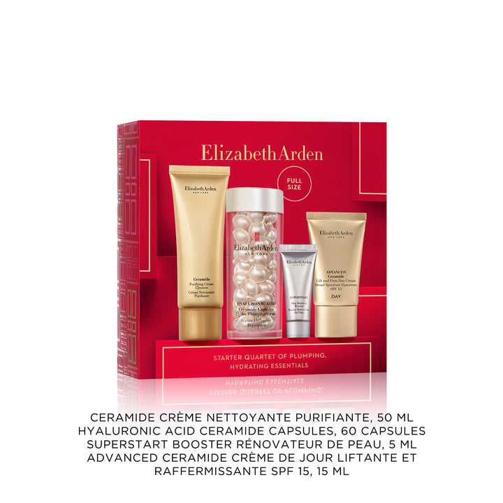 Hyaluronic Acid Ceramide Capsules, Coffret Repulper en un Seul Geste, 4 Pièces