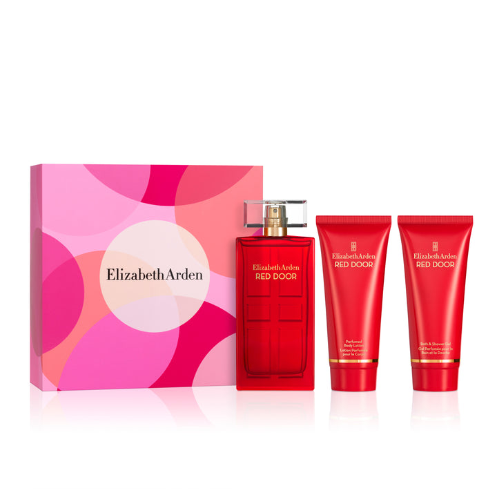 Coffret Red Door Trio, Eau de Toilette 30ml, Lotion Parfumée 50 ml, Gel Parfumé 50 ml