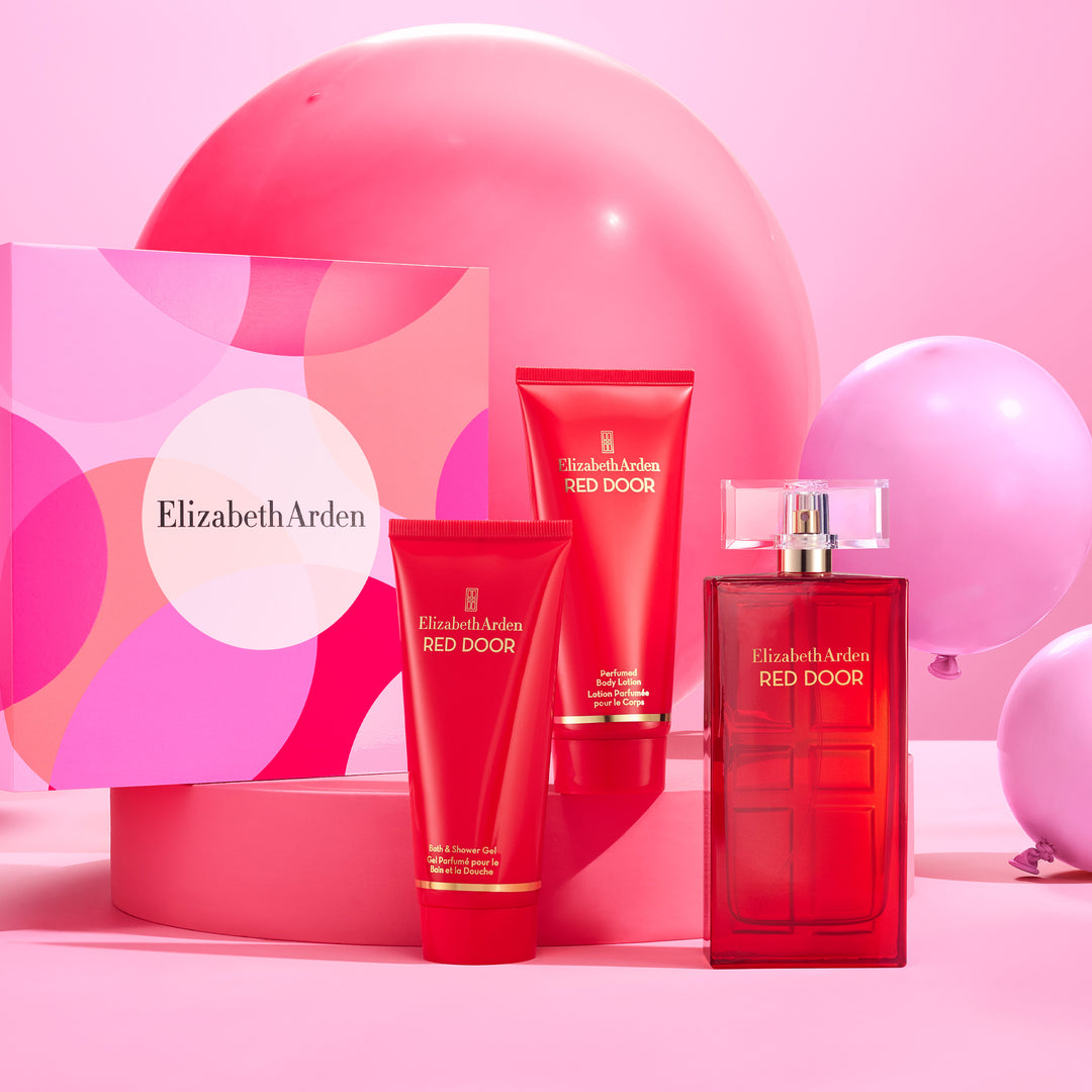 Coffret Red Door Trio, Eau de Toilette 30ml, Lotion Parfumée 50 ml, Gel Parfumé 50 ml